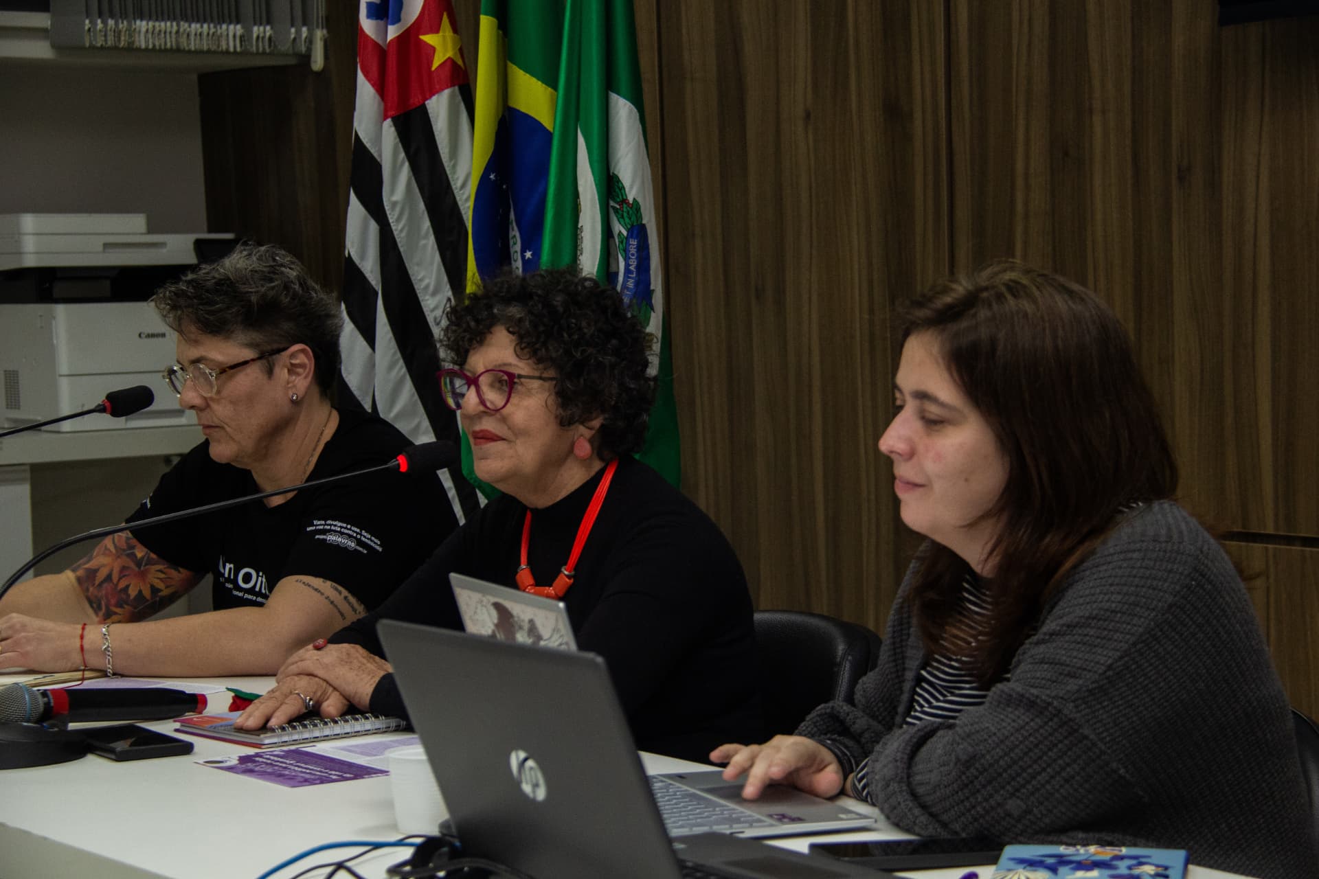 Rai de Almeida em mesa de debate sobre direitos das mulheres