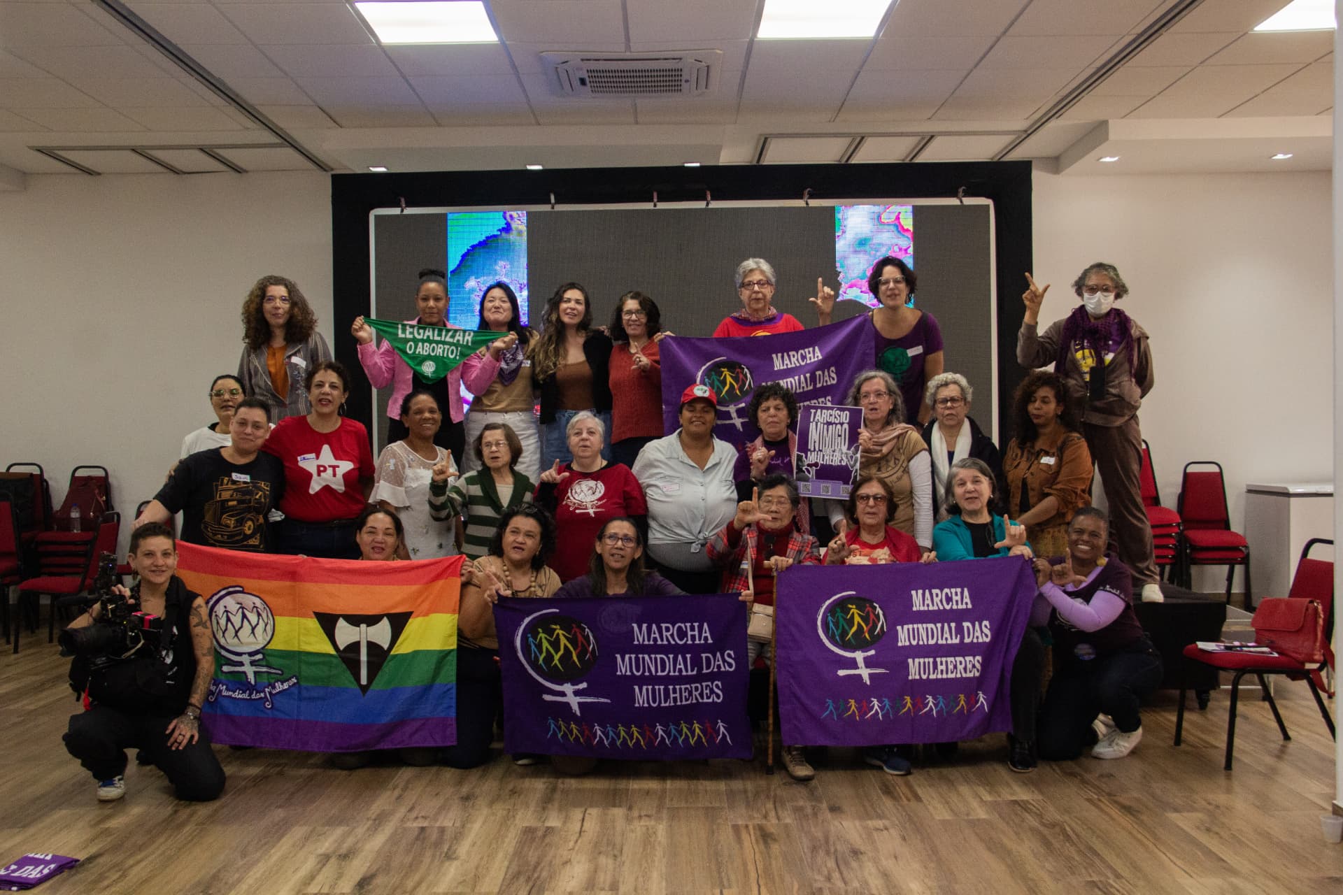 Rai de Almeida em encontro da Marcha Mundial das Mulheres